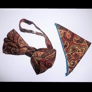 Handmade African Bowtie w/ Pocket Square